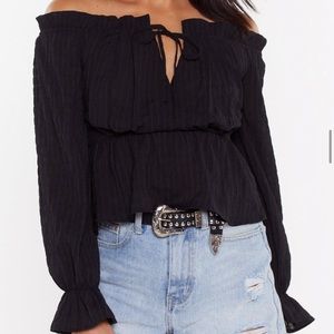 NWT Nasty Gal Off-the-Shoulder Blouse